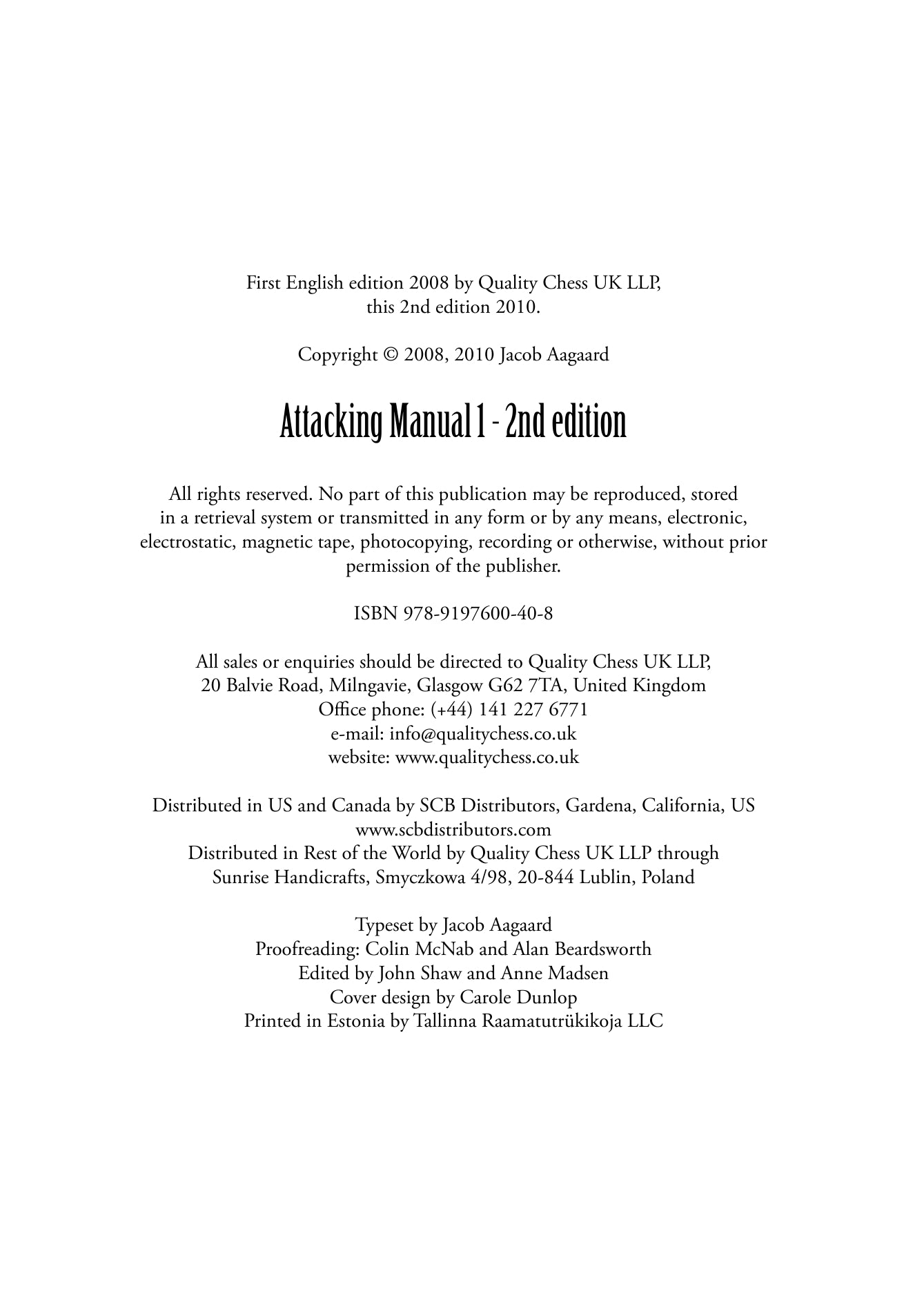 The Attacking Manual 1 2nd edition - by Jacob Aagaard (miękka okładka) - The Attacking Manual 1 2nd edition - by Jacob Aagaard (miękka okładka)