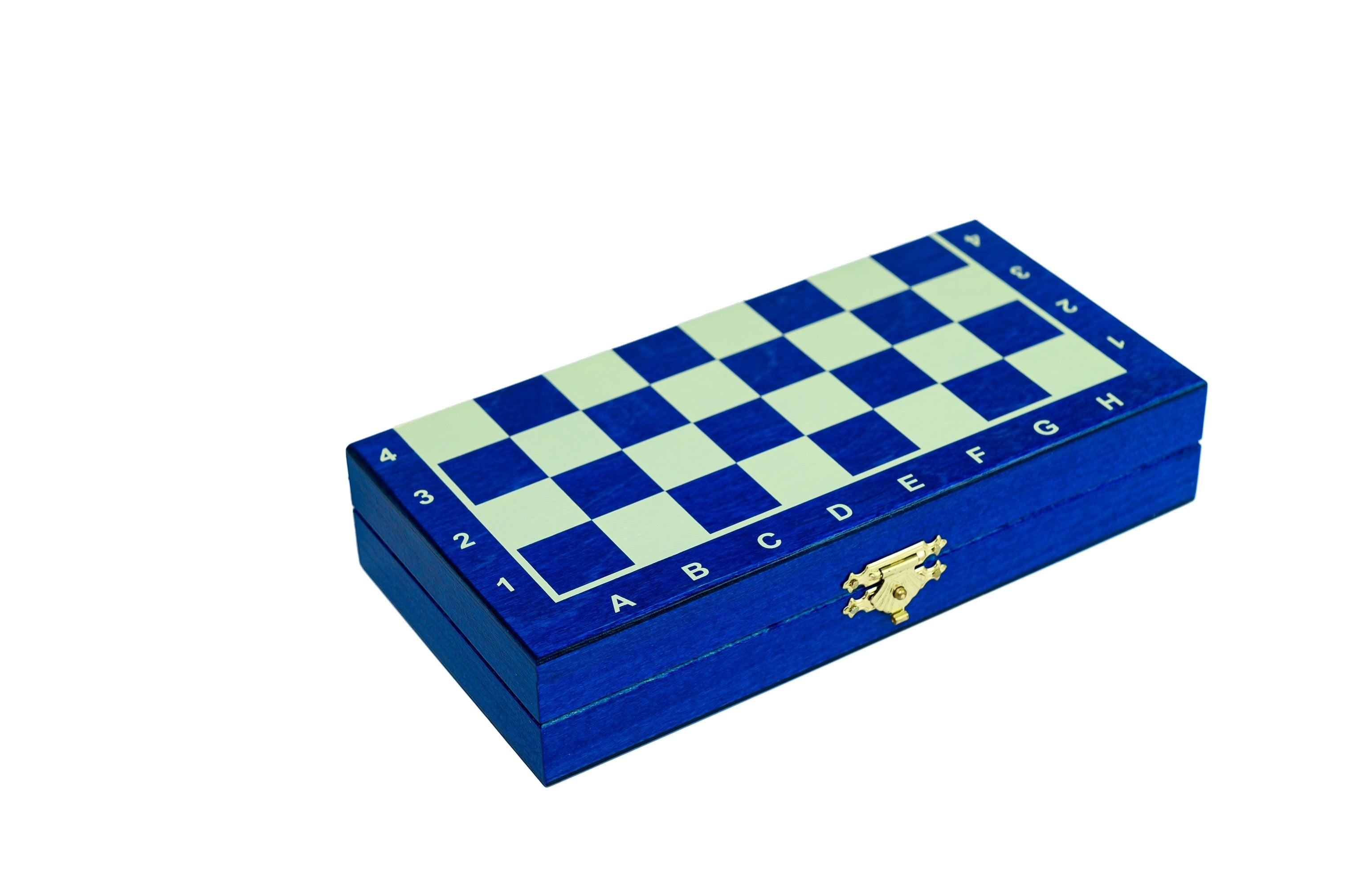 Scacchi scolastici in legno Mini - blu - Scacchi scolastici in legno Mini - blu