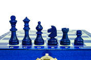 MAGNETIC Holzschach mini (20cm) - blau