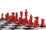 Pezzi di scacchi rossi in Plastica (Re 9,6 cm)