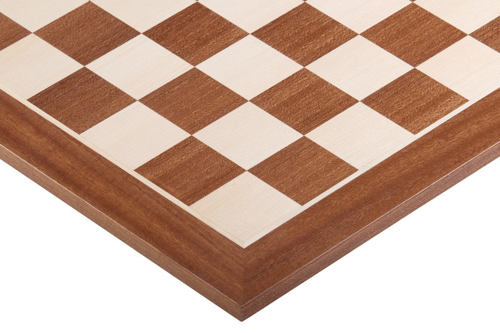 Chessboard No 4 (without coordinates) mahogany/sycamore - Chessboard No 4 (without coordinates) mahogany/sycamore