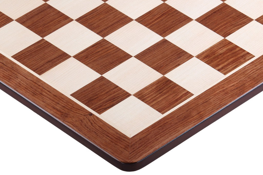 Echiquier en marqueterie de bois de padouk et d'érable - échiquier classique de Taille 4+ sans coordonnées (avec coins arrondis) - Echiquier en marqueterie de bois de padouk et d'érable - échiquier classique de Taille 4+ sans coordonnées (avec coins arrondis)