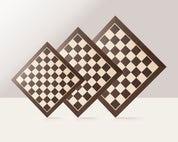 Echiquier en marqueterie de bois de Wengé et Sycomore - échiquier classique de Taille 5
