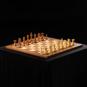 Exclusive wooden chessboard 55 mm square (with black stripe) walnut/maple