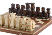 LARGE ORAWA Schachspiel Intarsie (50x50cm)