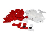 MAGNETIC PIECES for DEMO chessboard white/red
