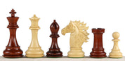 Pièces d'échecs Baggio Redwood en bois de padouk et de buis - Taille 4,00''