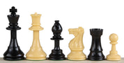 Club Staunton Schachfiguren Nr. 6, creme/schwarz (König 96 mm)
