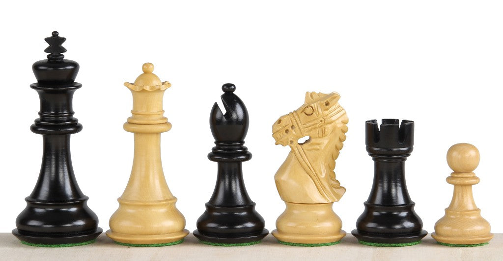 Pièces d'échecs roi's Bridal en bois de buis foncé et naturel - Taille 3,75'' - Pièces d'échecs roi's Bridal en bois de buis foncé et naturel - Taille 3,75''
