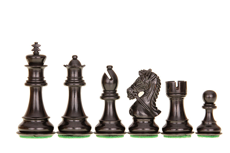 Pièces d'échecs roi's Bridal en bois de buis foncé et naturel - Taille 4,00'' - Pièces d'échecs roi's Bridal en bois de buis foncé et naturel - Taille 4,00''