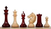 Pièces d'échecs Made in America Redwood en bois de padouk et buis - Taille 4,00''