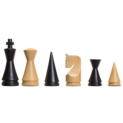 Pièces d'échecs Modern Staunton en bois de buis naturel et teinté - set de pièces de Taille 3,75'' - Pièces d'échecs Modern Staunton en bois de buis naturel et teinté - set de pièces de Taille 3,75''