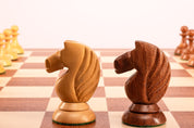 Figuritas de ajedrez Queen's Gambit de 1957, madera de acacia india, 3,75 pulgadas