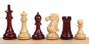 Pièces d'échecs Royal Knight Redwood en bois de padouk et buis - Taille 4,00''