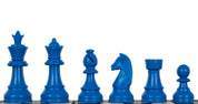 Pièces d'échecs en plastique Staunton, bleues de taille 6 (roi 95mm)