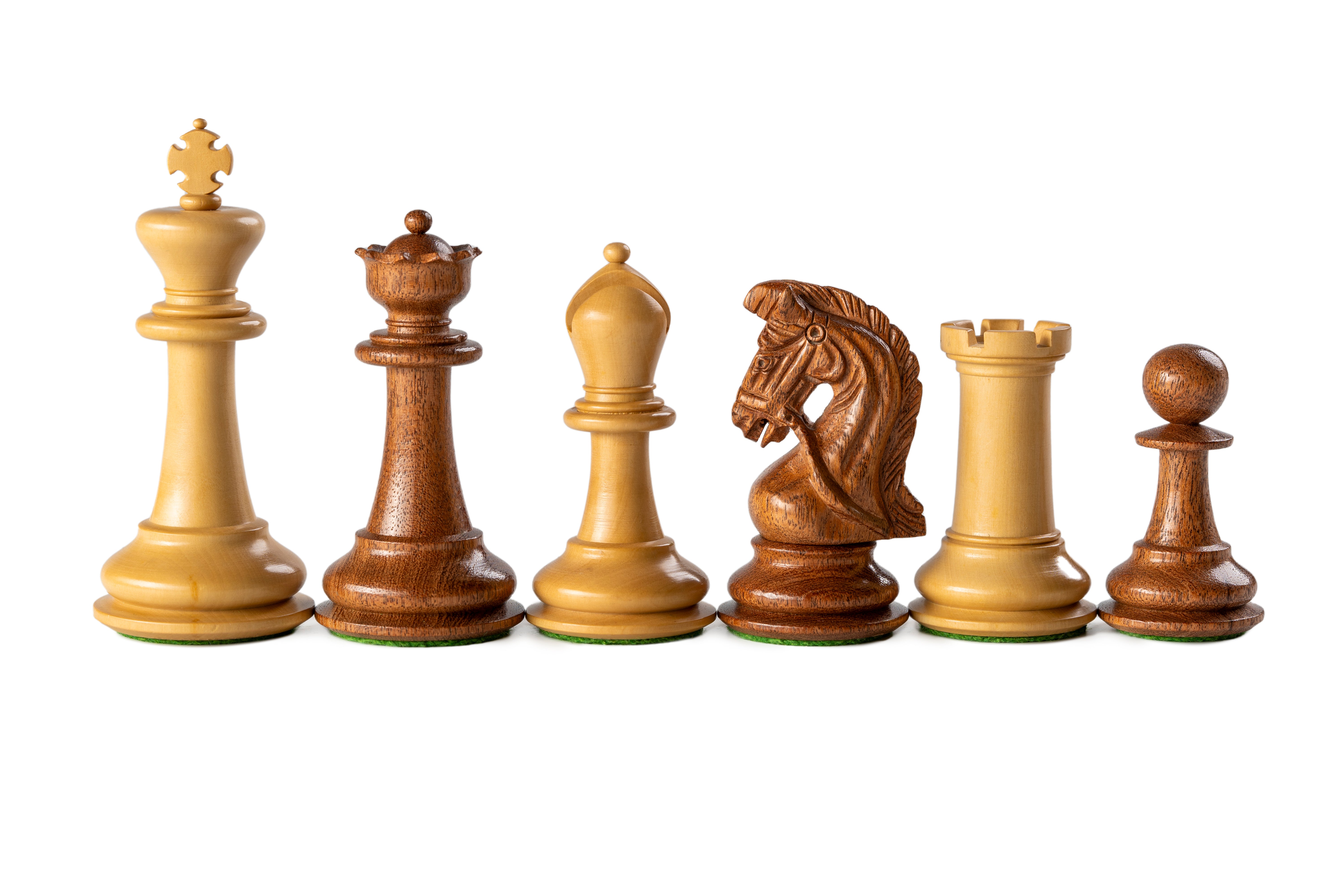 Pièces d'échecs Sultan en bois d'acacia et buis - Taille 3,75'' - Pièces d'échecs Sultan en bois d'acacia et buis - Taille 3,75''