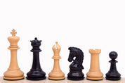 Pièces d'échecs Sultan en bois de buis teinté et naturel - Taille 3,75''