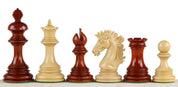 Pièces d'échecs Sunrise en bois de padouk et de buis - Taille 4,00''