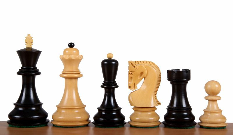 Zagreb Ebonised chess pieces 4'' - Zagreb Ebonised chess pieces 4''