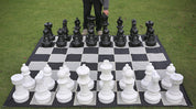 Jeu d'échecs extérieur / jardin (roi 64 cm) - figurines + échiquier en nylon