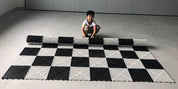 Gummischachbrett für Schach und Dame im Freien/Garten (30 cm Feld)