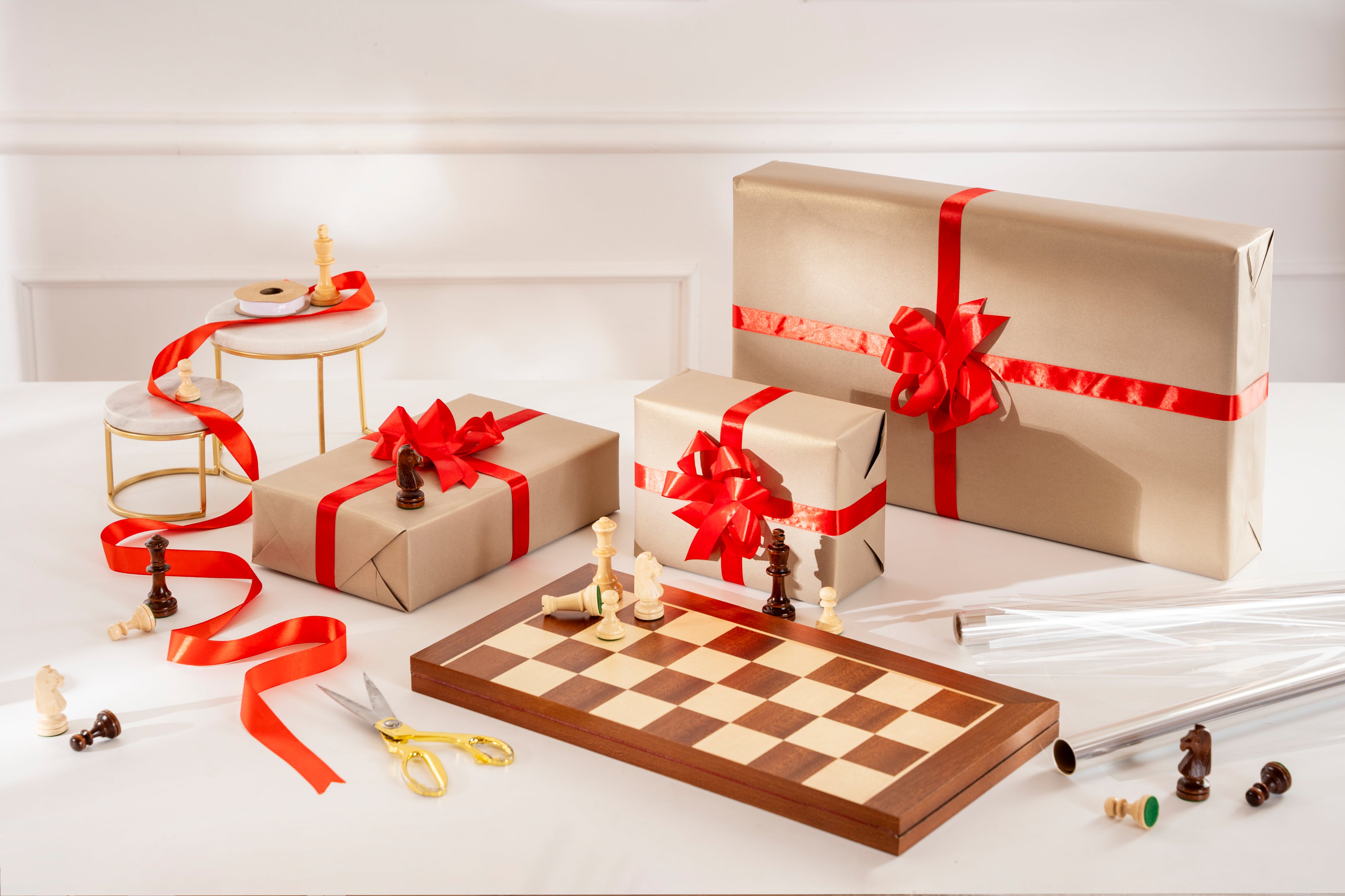 Servicio de envoltorio de regalo para ajedrez