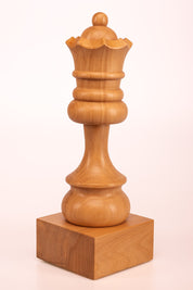 Coppa degli scacchi in legno - Regina Bianca
