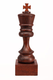 Coppa degli scacchi in legno - Re Nero