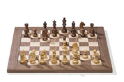 DGT USB electronic chessboard, walnut/clone + Timeless pieces