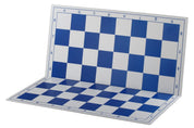 Scacchiera pieghevole in plastica 4+, bianca e blu
