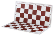 Plastic chessboard, foldable, white/red, 58 mm square