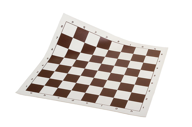 Échiquier roulable vinyle marron - échiquier de tournoi de taille 4+ - Échiquier roulable vinyle marron - échiquier de tournoi de taille 4+