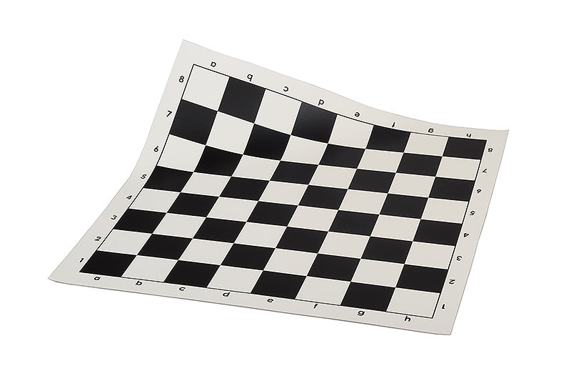 Vinyl roll-up chess board, white/black - Vinyl roll-up chess board, white/black