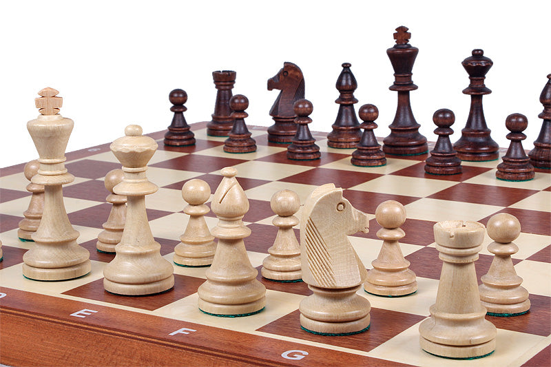 Juego de ajedrez de competición n.º 6 (54 x 54 cm) con incrustaciones - Juego de ajedrez de competición n.º 6 (54 x 54 cm) con incrustaciones