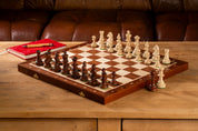 Juego de ajedrez de madera para torneo Estrategia n.º 6 con damas adicionales