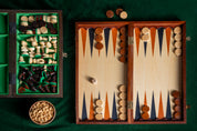 Jeu d'Echecs  de Tornoi + Dames + Backgammon en bois de charme, de taille 4 (40,5 x 40,5cm) - Ensemble comprenant trois jeux pour deux joueurs
