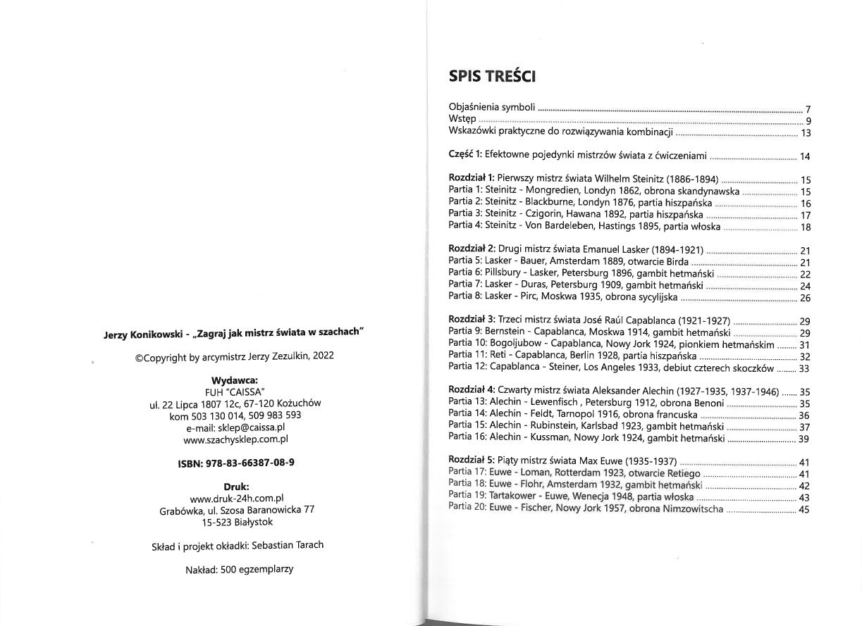 Zagraj jak Mistrz Świata w szachach! - J. Konikowski - Zagraj jak Mistrz Świata w szachach! - J. Konikowski