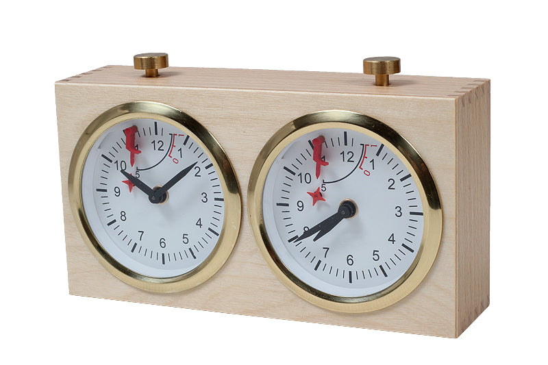 Wooden BHB chess clock without stand – LIGHT LARGE - Wooden BHB chess clock without stand – LIGHT LARGE