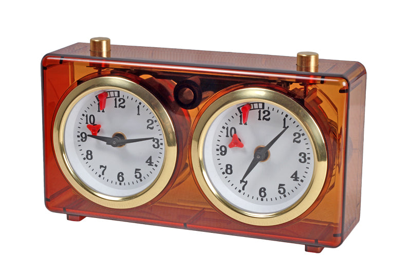 CLASSSIC plastic chess clock – AMBER SMALL - CLASSSIC plastic chess clock – AMBER SMALL