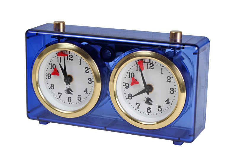 CLASSSIC plastic chess clock – BLUE TRANSPARENT SMALL - CLASSSIC plastic chess clock – BLUE TRANSPARENT SMALL