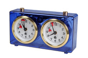 CLASSSIC plastic chess clock – BLUE TRANSPARENT SMALL
