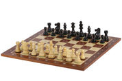 Scacchiera No6 Sapele+pezzi francesi ebanizzati da 3,75".