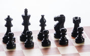 Zestaw szachowy - Szachownica drewniana (pole 45mm) + figury American Classic 3"